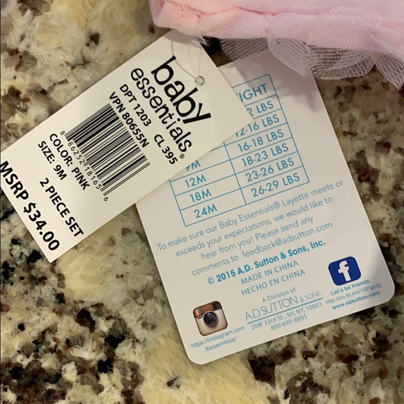 🩰 Baby Essentials Pink TuTu Onesie 🩰 - Picture 3 of 3